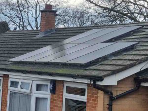Roof with Solar Panels & Proofing Mesh