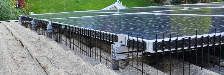 Close up of solar panel mesh