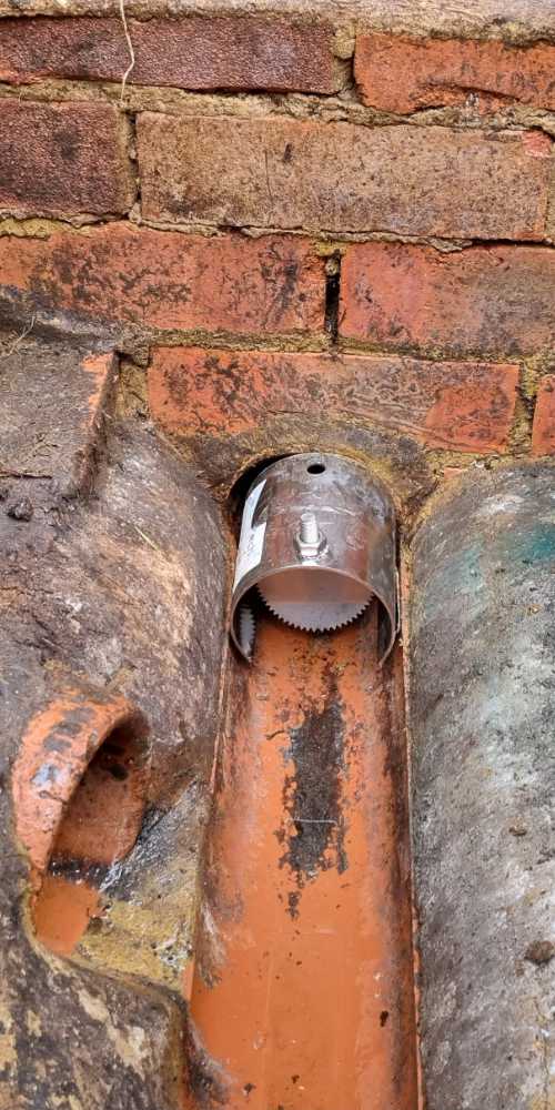 Close up of one way sewer valve